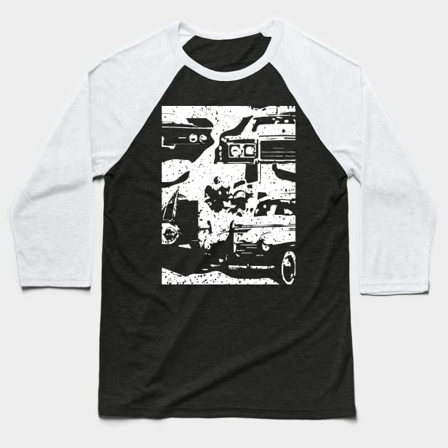 Vintage Cars Poster Style Baseball T-Shirt by jazzworldquest